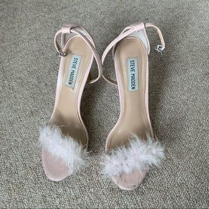 Steve madden y2k fluffy baby pink heels size 8